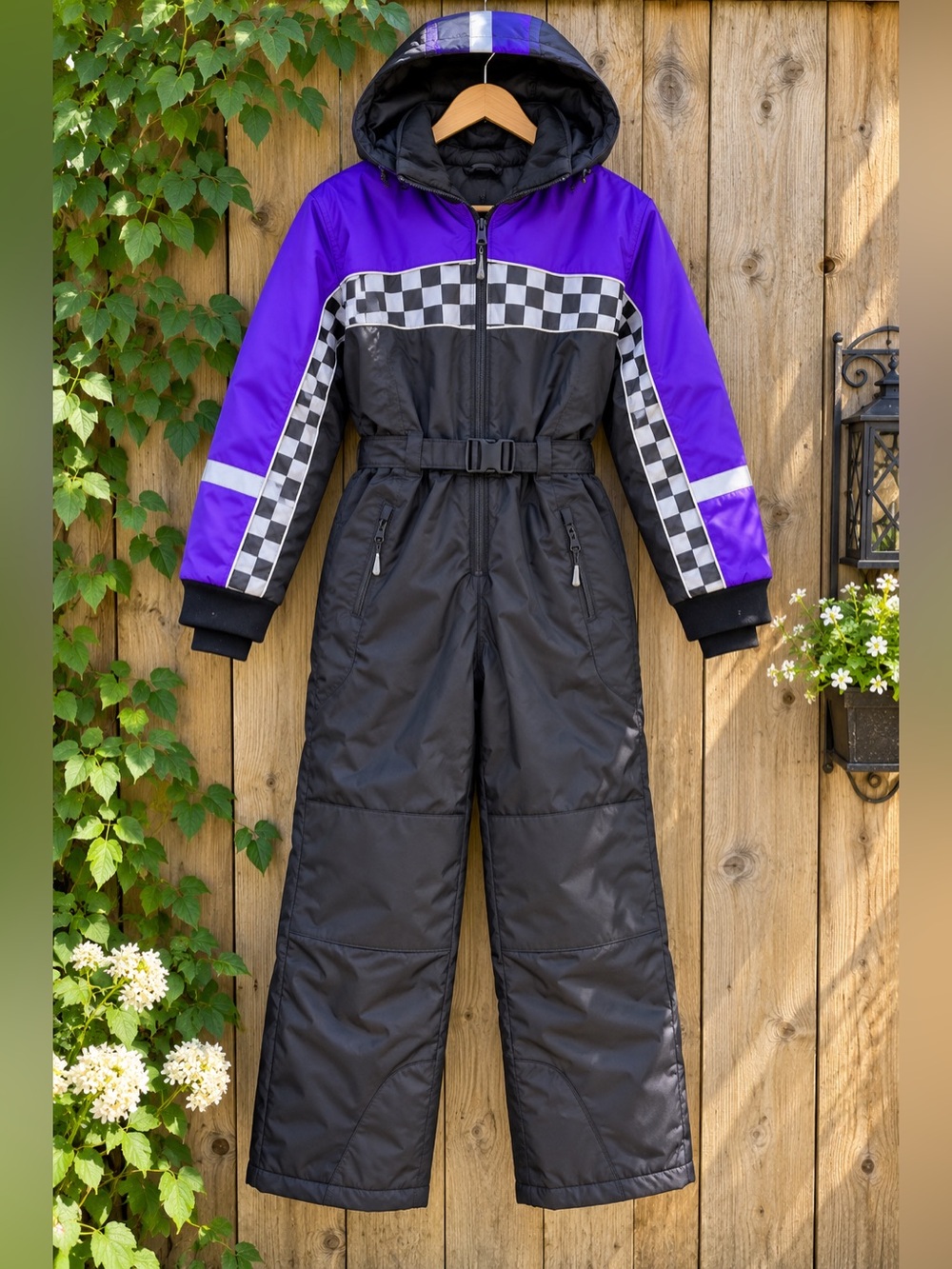 Vintage Alpine Tek Women L 14–16 One Piece Ski Snowsuit Retro 90s Y2K Purple